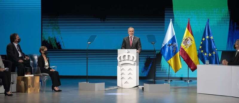 El presidente de Canarias, Ángel Víctor Torres, en el acto por el Día de Canarias/Acfi Press.